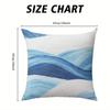 Azure Waves square Jacquard Pillow Cover for Sofa Office Waist Cushion Cover Home Decorative Pillowcase