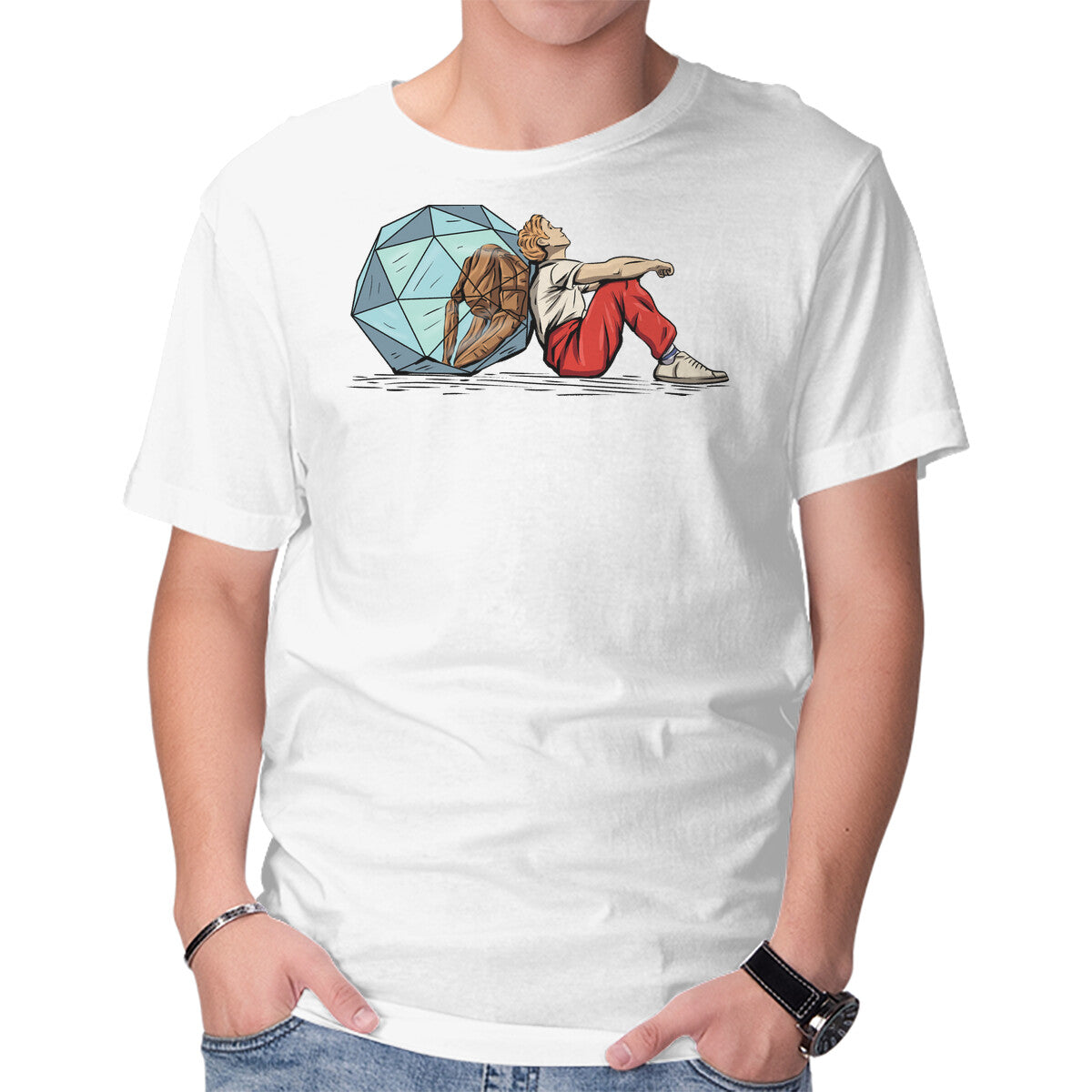 Unisex Crew Neck T-Shirt My Rock Friend Graphic Short Sleeve Casual Tee XXXL