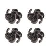 4Pcs Archery Bow String Stabilizer Rubber Recurve Compound Bow Bowstring Silencer Shock Dampener Black