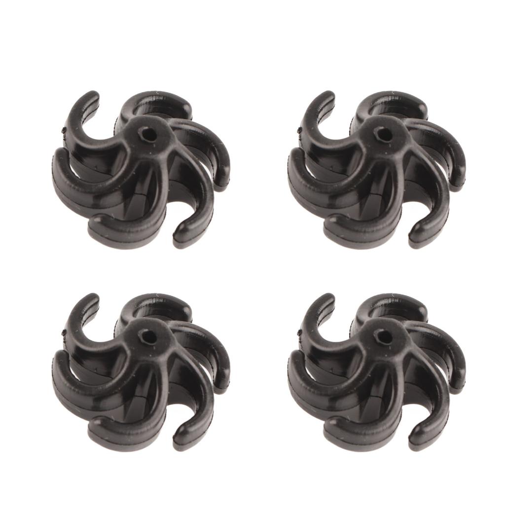 4Pcs Archery Bow String Stabilizer Rubber Recurve Compound Bow Bowstring Silencer Shock Dampener Black