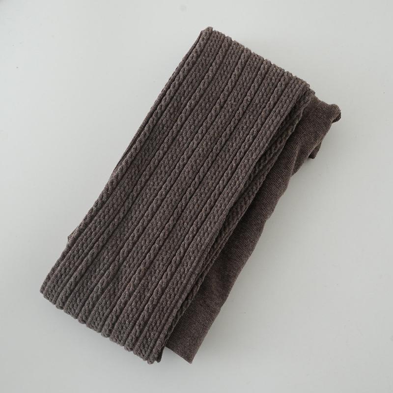 

Женские японские ретро леггинсы с кабельным узором, на флисовой подкладке, со штрипками - осенне-зимний стиль, белые колготки Thin Stirrup