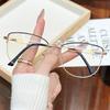 New anti-blue flat glasses plain glasses frame retro fashion small fresh women's glasses can be matched with glasses plain