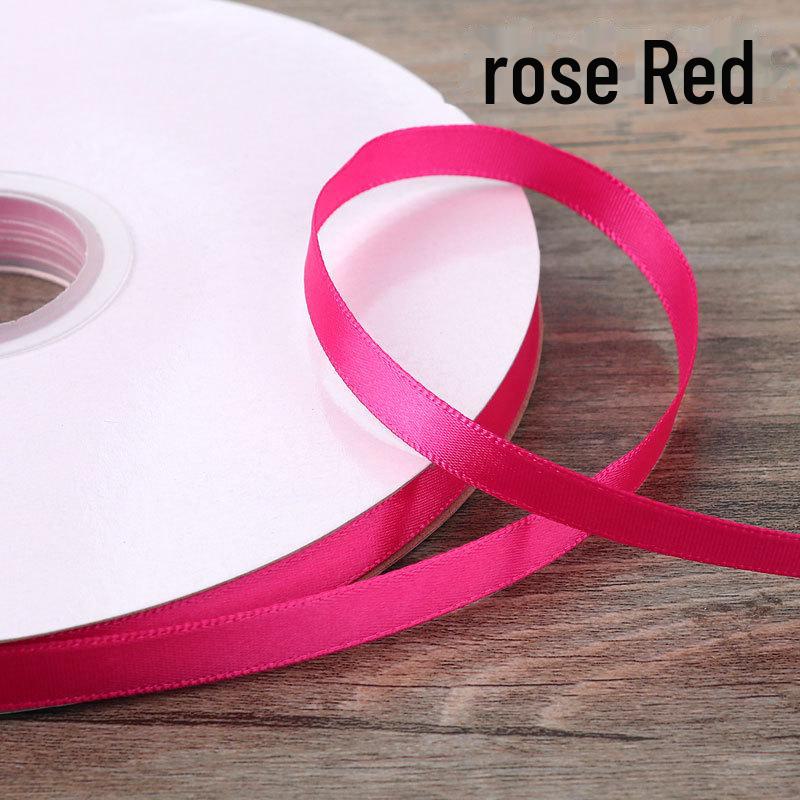 1cm High-Density Silk Ribbon for DIY Bows, Gift Wrapping, Cake Decoration, and Flower Bouquets