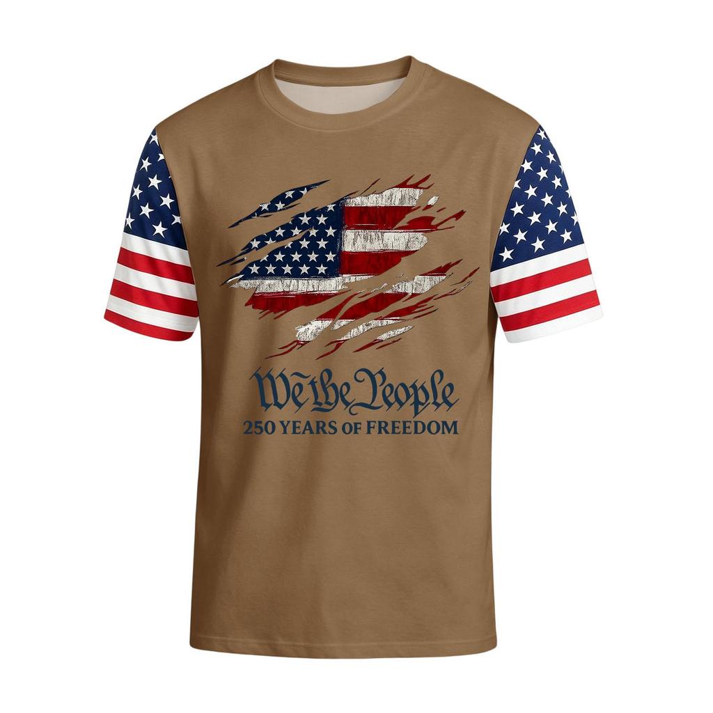 Men's Casual Round Neck Lightweight Breathable Short-Sleeve Top