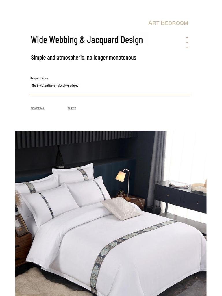 Pure White Eight-Piece Bedding Set: Duvet Cover, Quilt, Comforter & Bed Sheet