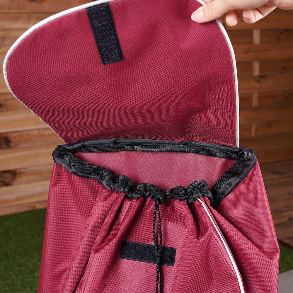 Καρότσι Αγορών Τσάντα Αγορών Κόκκινη με Ρόδες και Χειρολαβή για Ψώνια