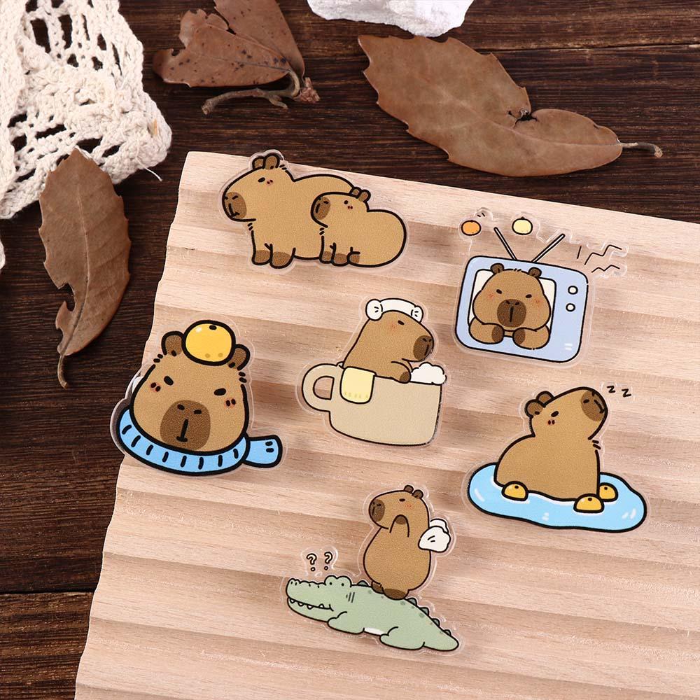 Cute Acrylic Capybara Pin Kapibara Capibara Pin Jewelry Capybara Brooch  Skirts