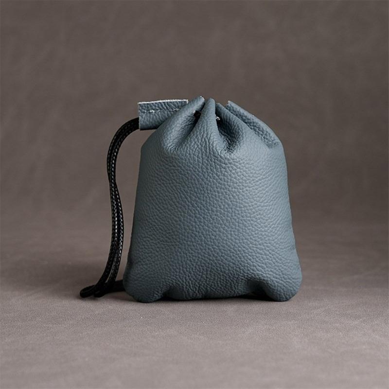 Genuine Leather Jewelry Pouch Soft Protective Bag For Necklaces Earrings Gift Packaging Customizable Size Color