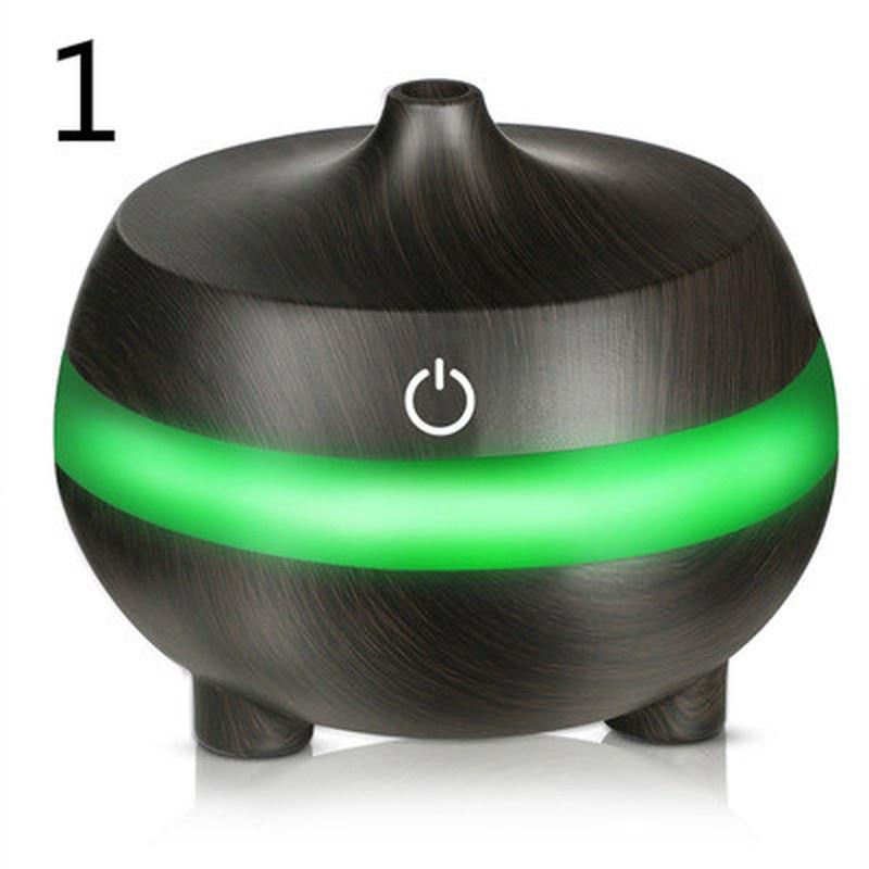 USB 300ml Car Aroma Humidifier Purifier Wood Grain Ultrasonic Air Essential Oil Diffuser
