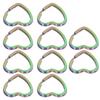 10PCS Key Ring Heart Shaped Design Colorful Appearance Fine Workmanship High Hardness Keychain
