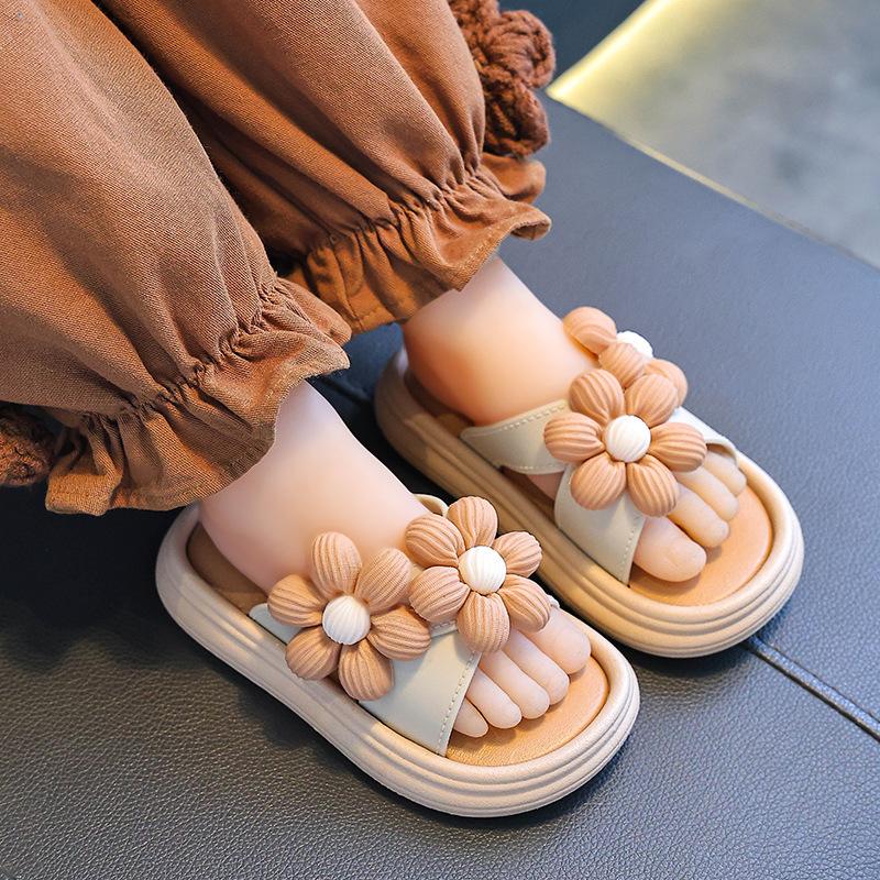 New Summer Girls' Sandals Non-Slip Soft Sole Parent-Child Fashion Princess Beach Sandals for Big Kids