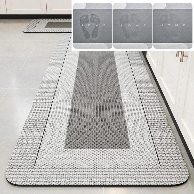 Carpet for Kitchen Floor Mat Absorbent Rug Soft Diatom Mud Anti-slip Foot Mats Home Decoration Non-slip Area Rugs 