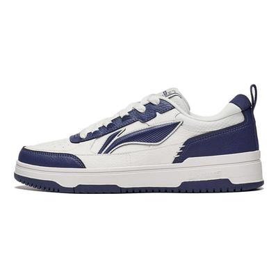Li Ning Tian Ji 2.0 Συνθετικό Δέρμα Αντιολισθητικά Ανθεκτικά στη Φθορά Παπούτσια Σκέιτ Χαμηλού Προφίλ Ανδρικά Αθλητικά Παπούτσια Λευκό Μπλε AGCT211-3