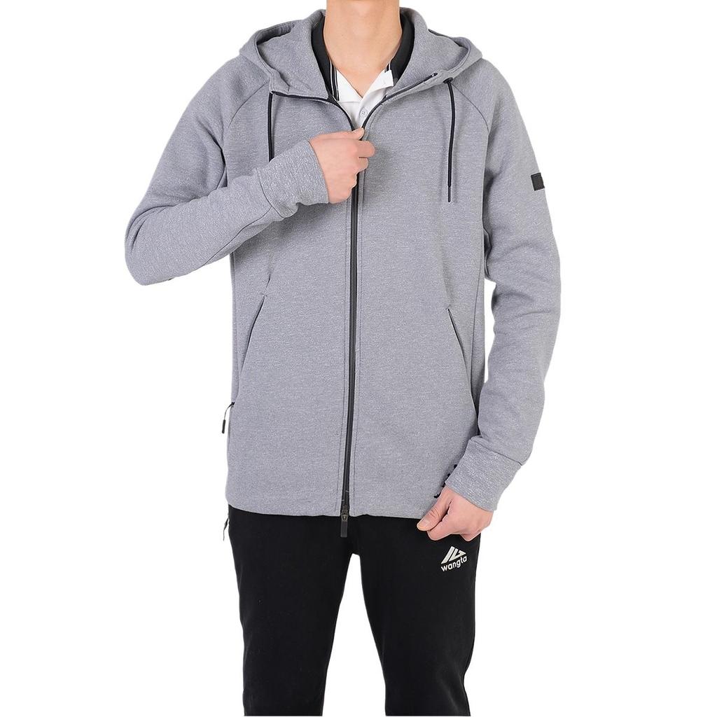 Nike Men's Jordan Solid Color Printing Logo Zipper Drawstring Hooded Jacket Gray 'Cool Grey Balck' 809473-065