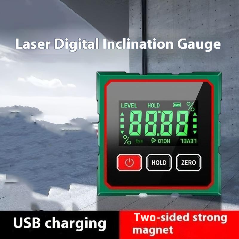 Magnetic Digital Angle Finder Electronic Laser Gauge Ruler 360 Degree LCD Protractor Mini Inclinometer Measuring Tool