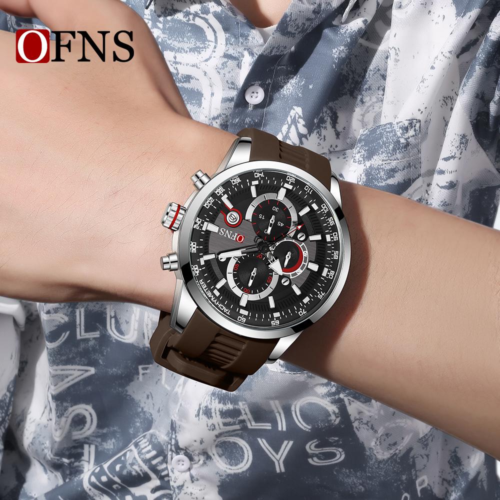 Business Men's Quartz Watch Three Eye Six Needle Chronograph Waterproof Night Light Calendar Men's Quartz Watch