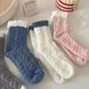 1/3 Pairs Thickened Coral Fleece Socks for Women Medium Sleeve Comfort and Warmth Winter Socks Floor Socks