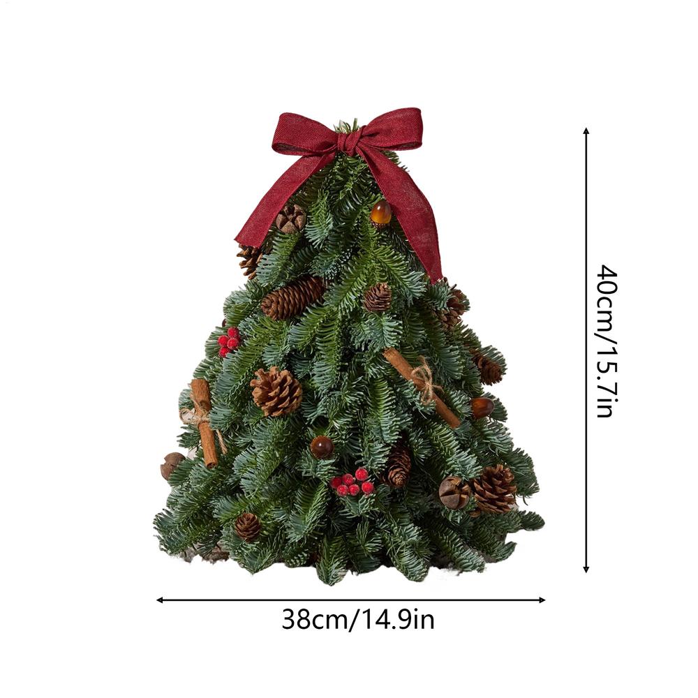 Mini Tabletop Christmas Tree Realistic Pine Home Decor Small Christmas Trees Dinning Table Decor For Indoor Outdoor Bedroom