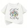 Just A Girl Who Love Her Dog with Paw Design Kids Childrens Tshirt Boys Girls Summer Spring Casual Top Tee Shirt Short Sleeve