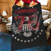 Music T-The R-Ramones Throw Flannel Cozy Print Blanket, Portable, Durable Machine Washable Cute Cool