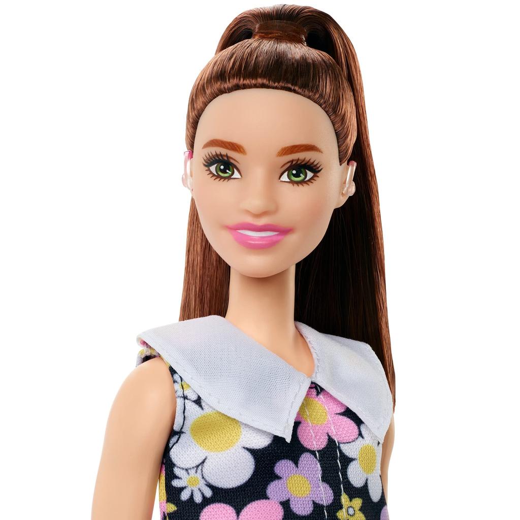 Minišaty Barbie Fashionista s květinovým vzorem [Oblékací panenka] [Vinylová taška z opakovaného použití] [Od 3 let] HBV19