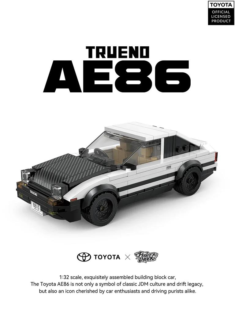 327PCS AE86 Building Block Car Classic TOYOTA JDM Vehicle Model Bricks Set With Display Box Adult Collection Kids DIY Toys Gifts
