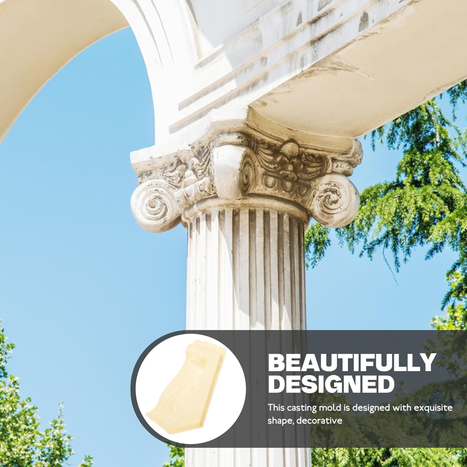 

Milisten Форма для виллы в европейском стиле, форма для литья бетона для DIY проектов, простая в использовании и декоративная, для литья цемента для дома и сада