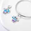 Pink Series Original Copper Charm Bead Travel Airplane Pendant Fit Original Bracelet Necklace For Women Diy Gift