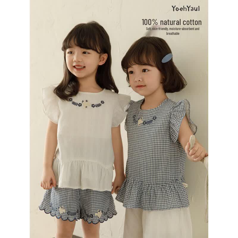 Youyou Girls' Summer Two-Piece Set