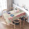 Floral Printed Tablecloth Extra Large Size Decorative Kitchen Table Cover for Dining Room Set 54 X 108, Pink Green Floral Design