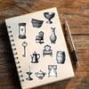 60pcs Black and white retro Aesthetic Stickers Scrapbooking Skateboard Fashion Phone Diary Stationery Phone Graffiti Dormitory