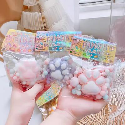 Cartoon Kawaii Cat Paw Squeeze Toys Slow Rebound Decompression Toy Reduce Stress Decompression Kids Toy For Kids Sensory Toy
