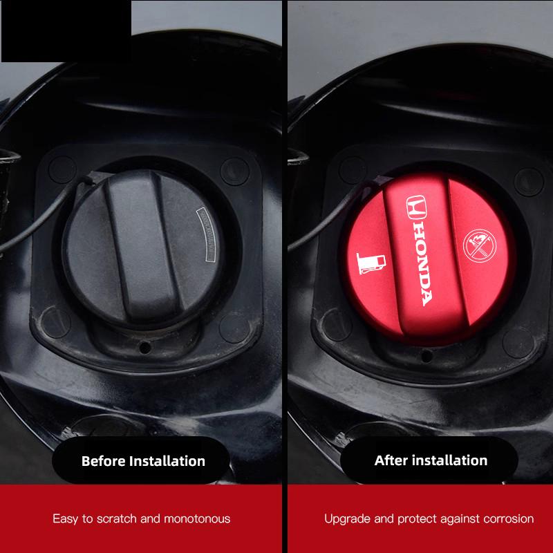 DGT2 Car Fuel Tank Cap Warning Metal Sticker Decorative Protective Sticker For Honda Civic FIT Accord Prelude CRV 5th City CRZ CRX