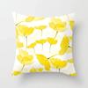 Yellow Plant Flower Decorative Cushion Cover Polyester Throw Pillow Cover Pillowcase For Sofa Home Decor 45X45Cm Fundas De Cojin