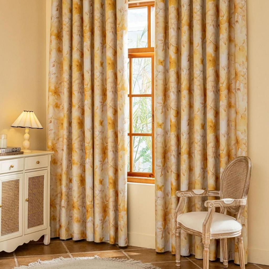 Nordic Blackout Curtains - Modern Bedroom/Living Room Full Blackout with Printed Design
