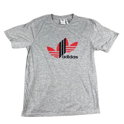 Adidas Trefoil Herren Graues Logo T-Shirt Größe L