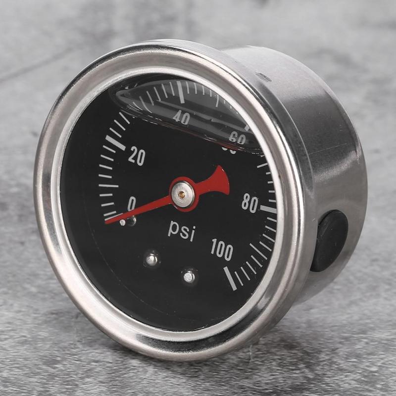 Buy 0-100 PSI/bar Universal Car Fuel Pressure Regulator Gauge Liquid ...