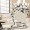 Stainless Steel Kitchen Knife Holder Organizer Countertop Multifunctional Utensil Storage Rack