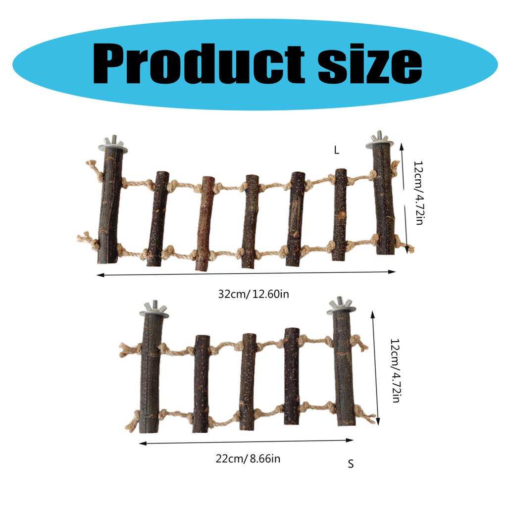 Bird Perch Swing Molar Ladder for Parrots Conure Supplies Budgies Grinding Scratchers for Small Medium Parrots Toy