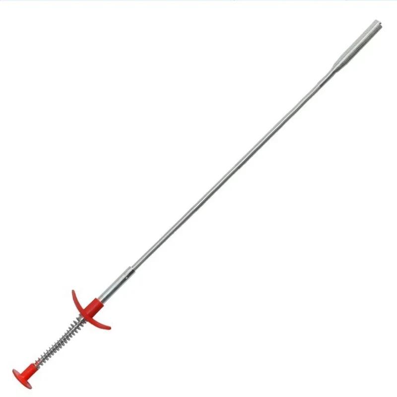 

New Long Reach Flexible Hair Catcher Claw Screw Drain Sink Key Pick Up Tool Grabber Cleaner 60cm Home Kitchen Cleaning Tools