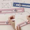 1pc 2-in-1 Compass and Ruler -Multifunctional Geometric Drawing Tool with Dual-Scale Ruler& Adjustable Compass for School,Office