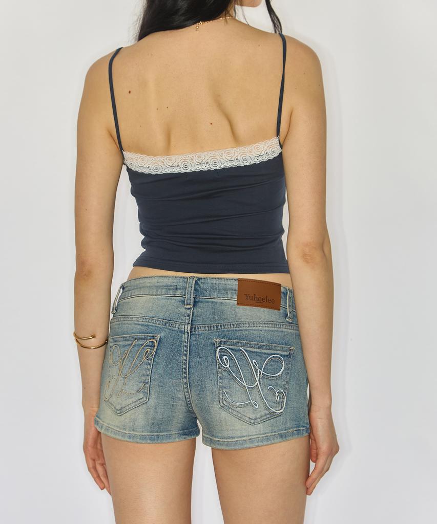 Yuhili Micro Denim Shorts / Light Blue