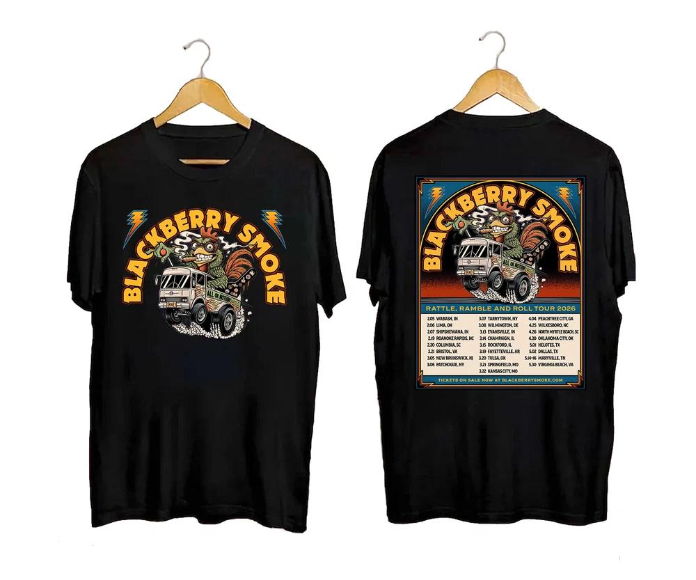 Blackberry Smoke 2026 Tour Shirt Rattle Ramble And Roll Tee S