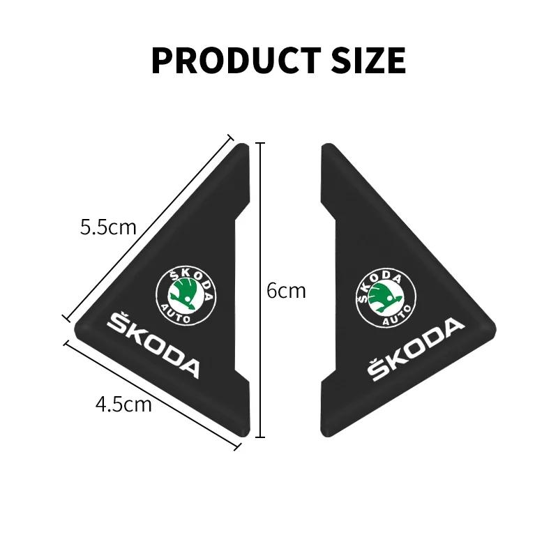 Car Door Corner Anti-collision Covers Transparent Silicone Protector Anti-Scratch Crash For Skoda Octavia Rapid Kodiaq Karoq
