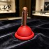 Small Plunger Clicker Mini Toilet Keychain 3D Printed Finger Keychain Toy Backpacks Handbag Purse Charm Gag Gift