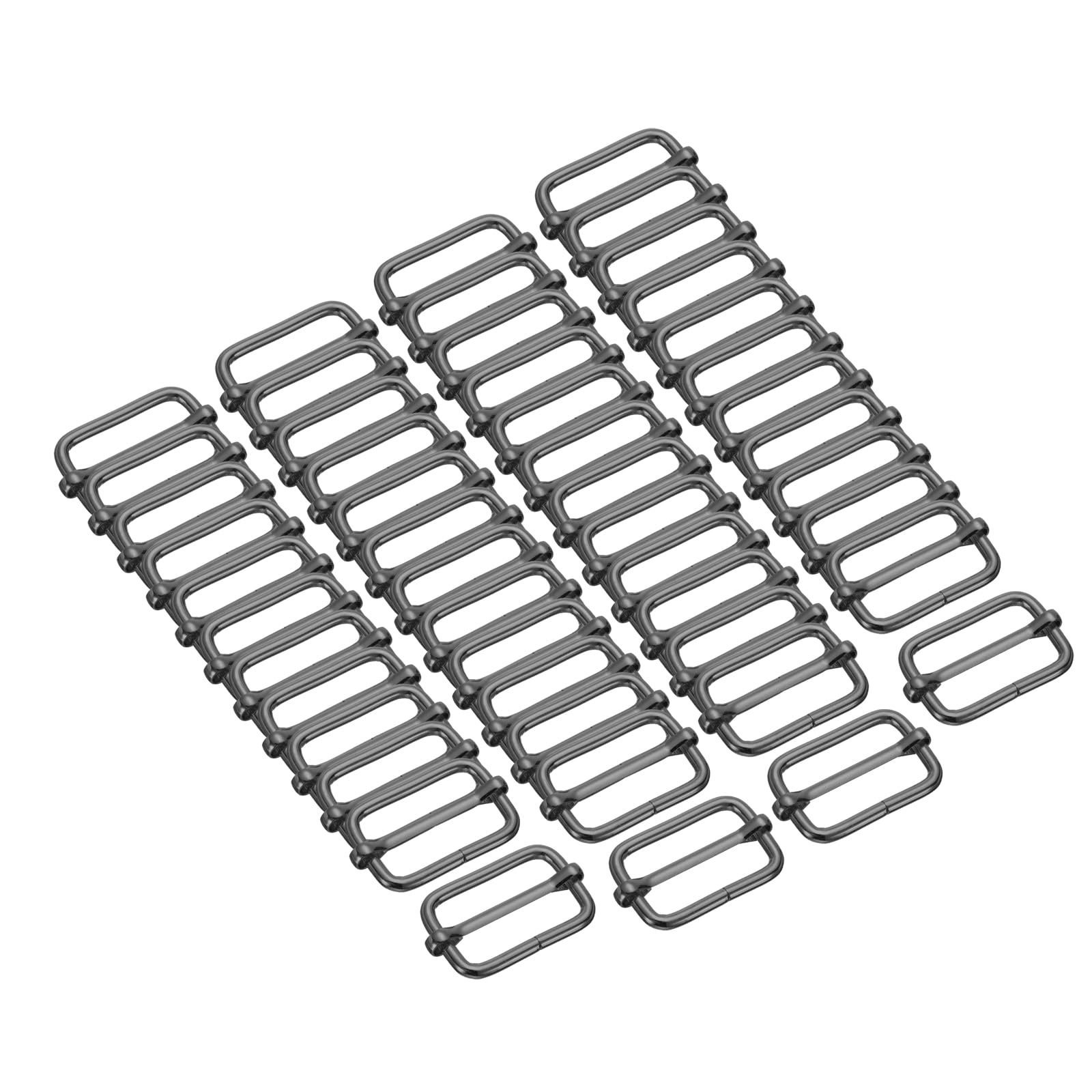

50 Pack Metal Slide Adjustment Buckle 1 Rectangle Slide Adjuster Webbing Strap Slider for Belt Bag Backpack DIY Accessories Replacement [uxcell] 2/7