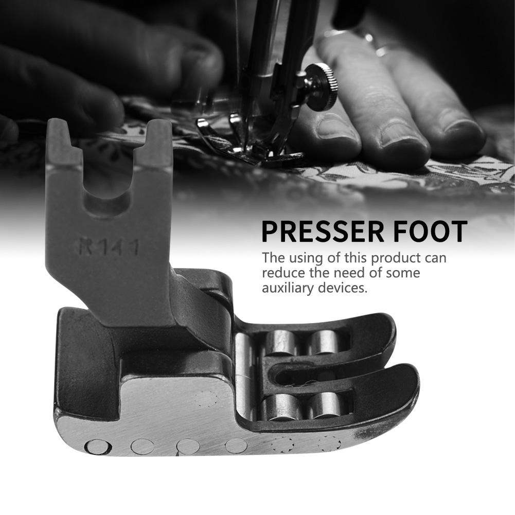 Black R141 Roller Steel Presser Foot Industrial Sewing Machine Accessories 12 Bearings