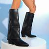 Fashion Fashion Pointed Toe Knee High Boots Women Autumn Winter High Heels Chelsea Boots Woman Plus Size Slip On Gladiator Botas Mujer
