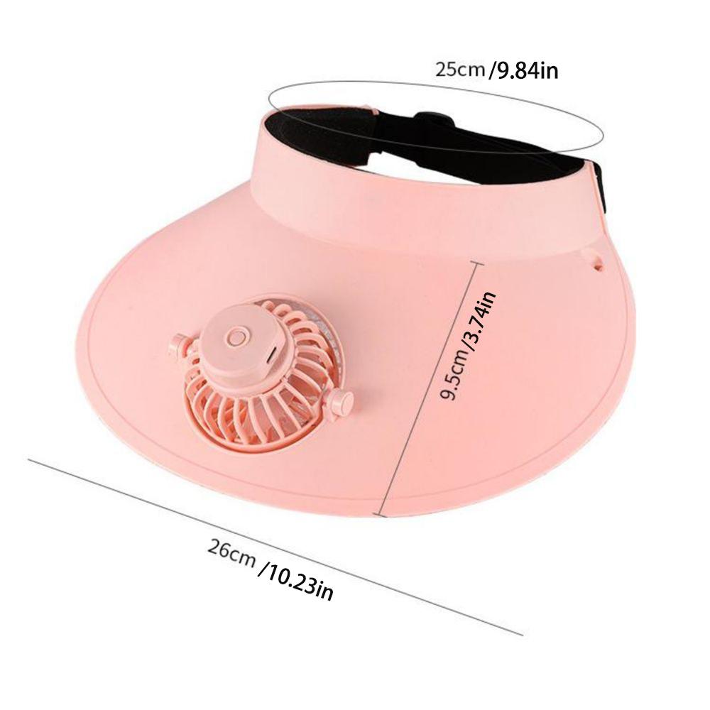 Fan Cap Summer Sun Protection Sun Shading Fan Empty Top Cap Fan Rotatable 3-Speed USB Rechargeable Fan Cap Heat Removal Device