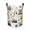 1pc Laundry Basket, Round Laundry Basket, Cartoon Vehicle Adventure Theme Design, Easy To Carry, Very Suitable for Family Storage, Leisure Aesthetics,